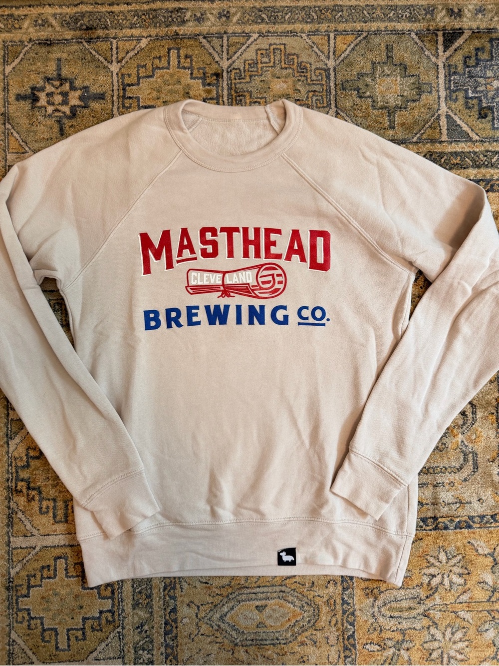 Cream Crewneck Graphic Sweatshirt